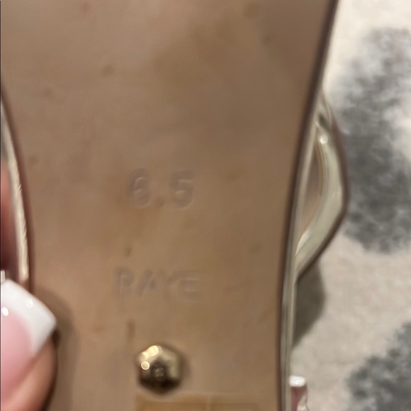 RAYE Gold Heels Elegant High Heel Sandals size 6.5 - Picture 7 of 10